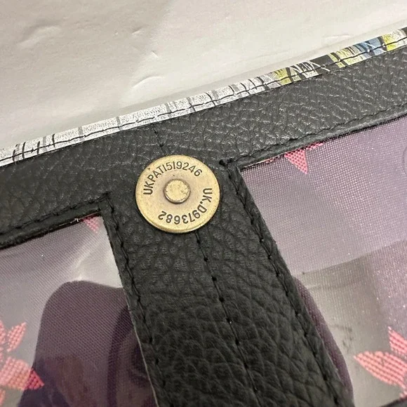 Anuschka Hand Painted Leather Lion Crossbody Wallet Clutch Artisan Black Multi - Picture 7 of 14